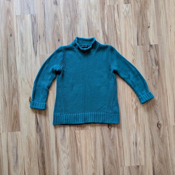 J. Crew Women's 1988 rollneck™ sweater in Spicy Jade, Size Small, 100% Cotton - Picture 2 of 6